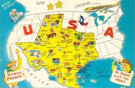 Texas Map Flag