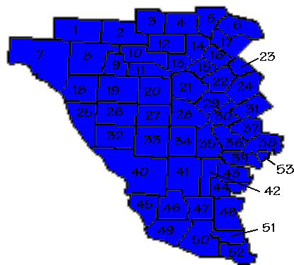 Map of Southern Texas