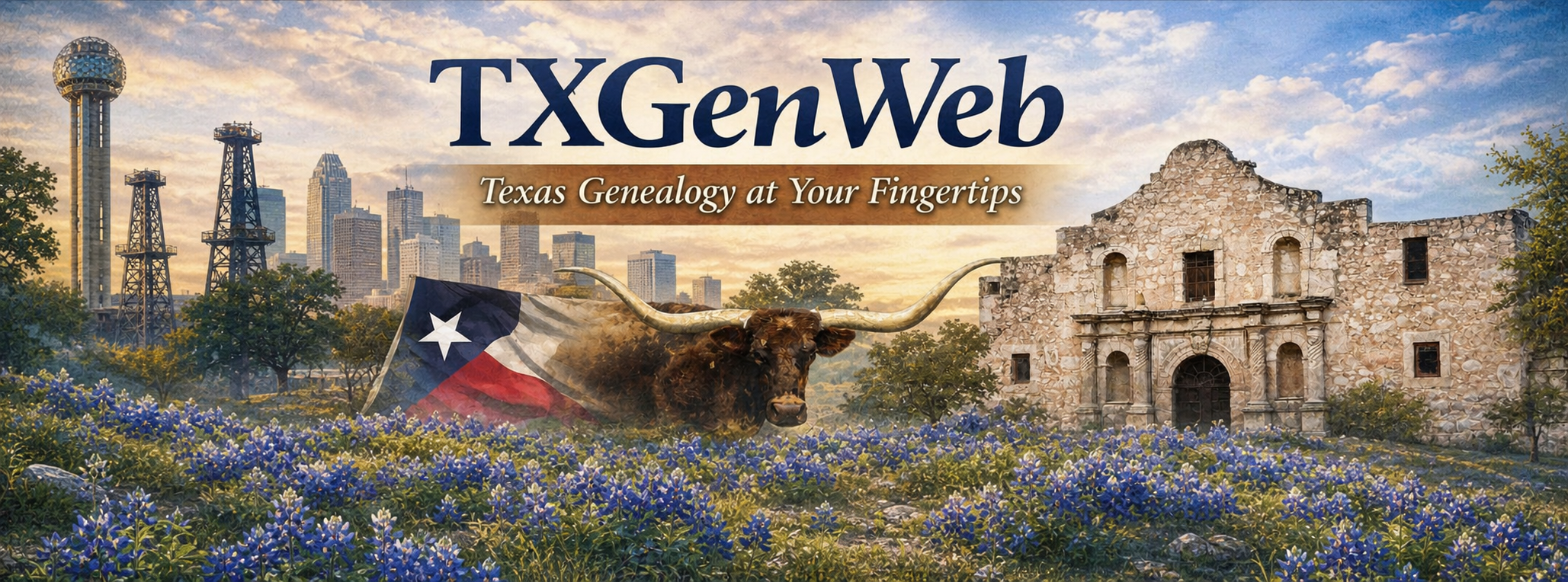 TXGenWeb hero banner featuring Texas imagery
